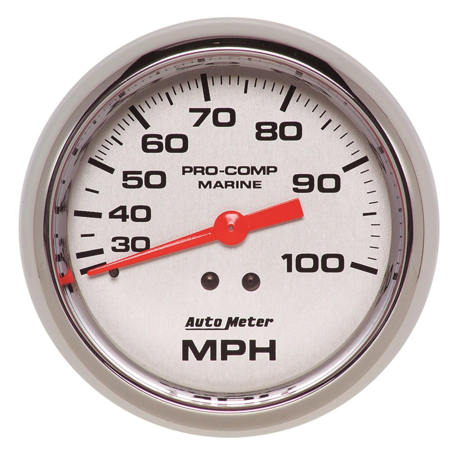 Gauge AutoMeter 200754-35 Speedometer (Marine Chrome Ultra-Lite 3 3/8", 100Mph, Mechanical, Marine Chrome)