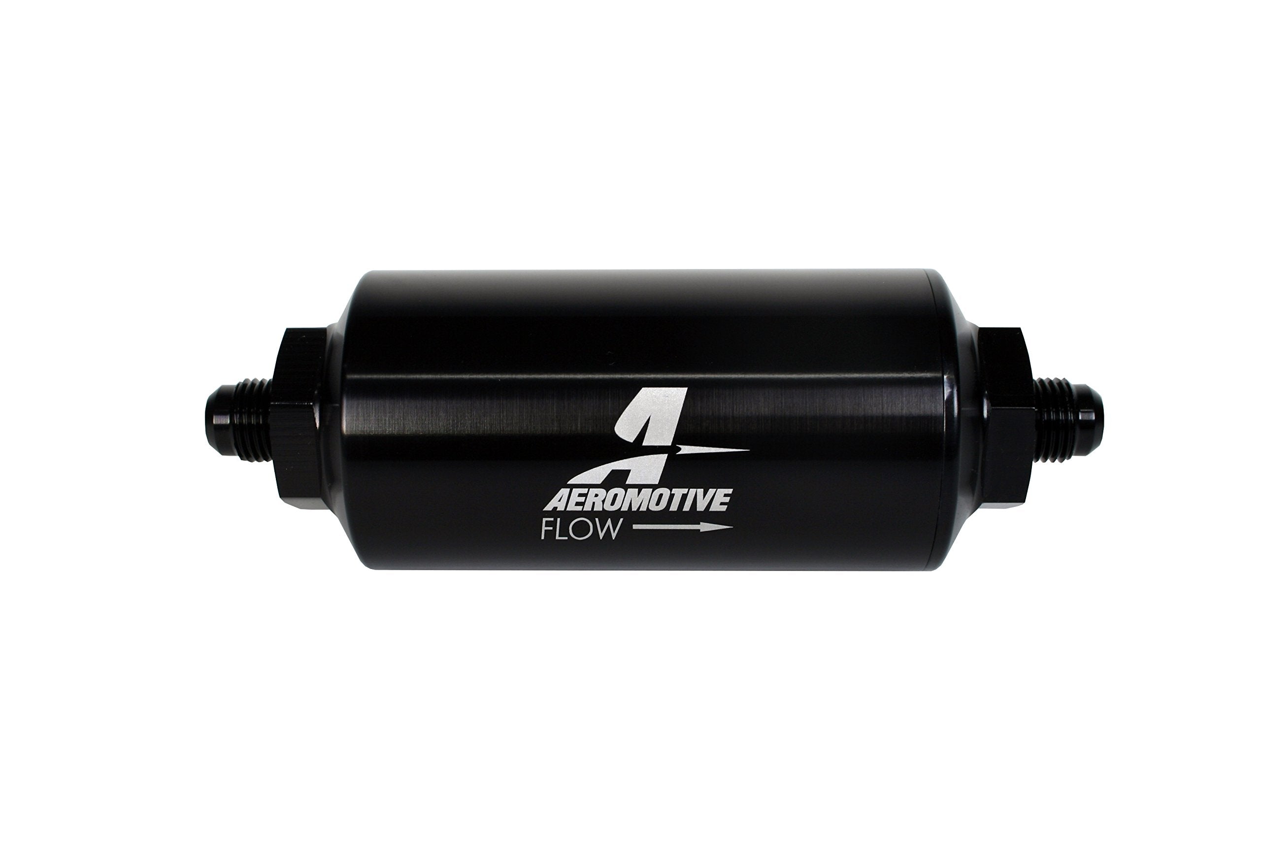 Inline Fuel Filter Element Aeromotive 12345, 10 Micron Rating, Microglass Media, Male AN-06, Port, 2" OD