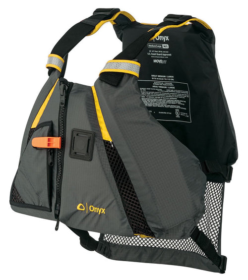 Onyx Dynamic MoveVent Paddle Sports Life Vest, Yellow, XS/SM