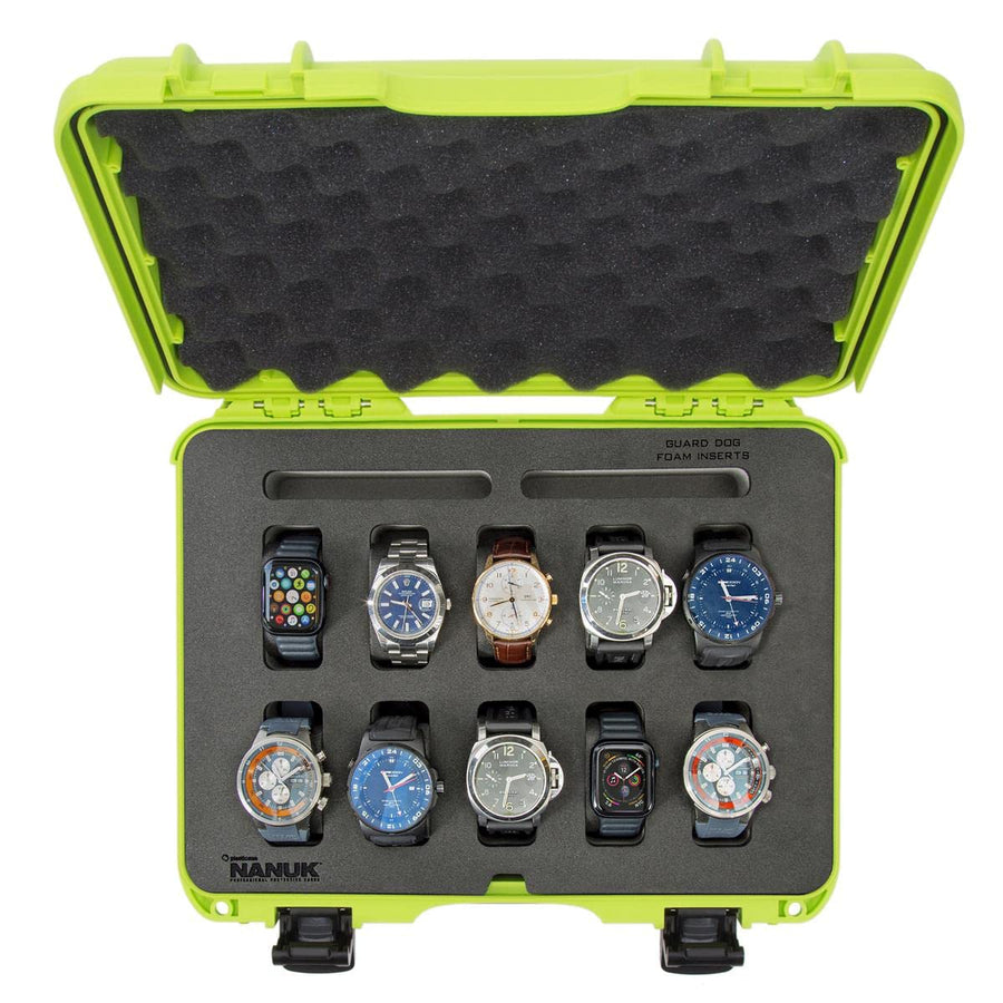 Waterproof Nanuk 910 Case with Foam Insert, Lime Watch