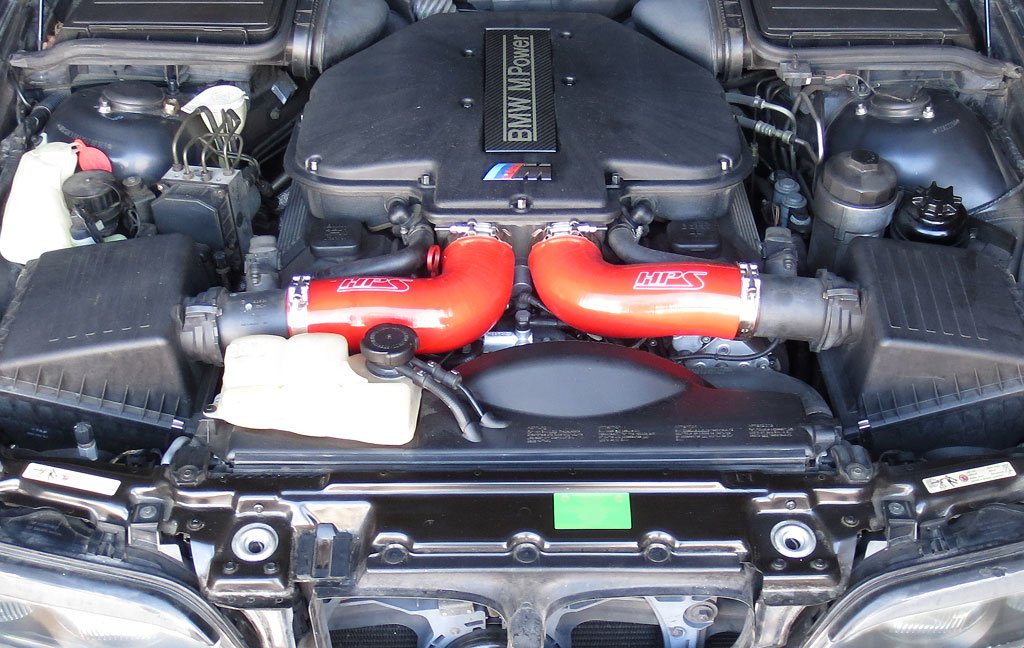 Red HPS 57-1291-RED Silicone Air Intake Hose (Post MAF Tube)