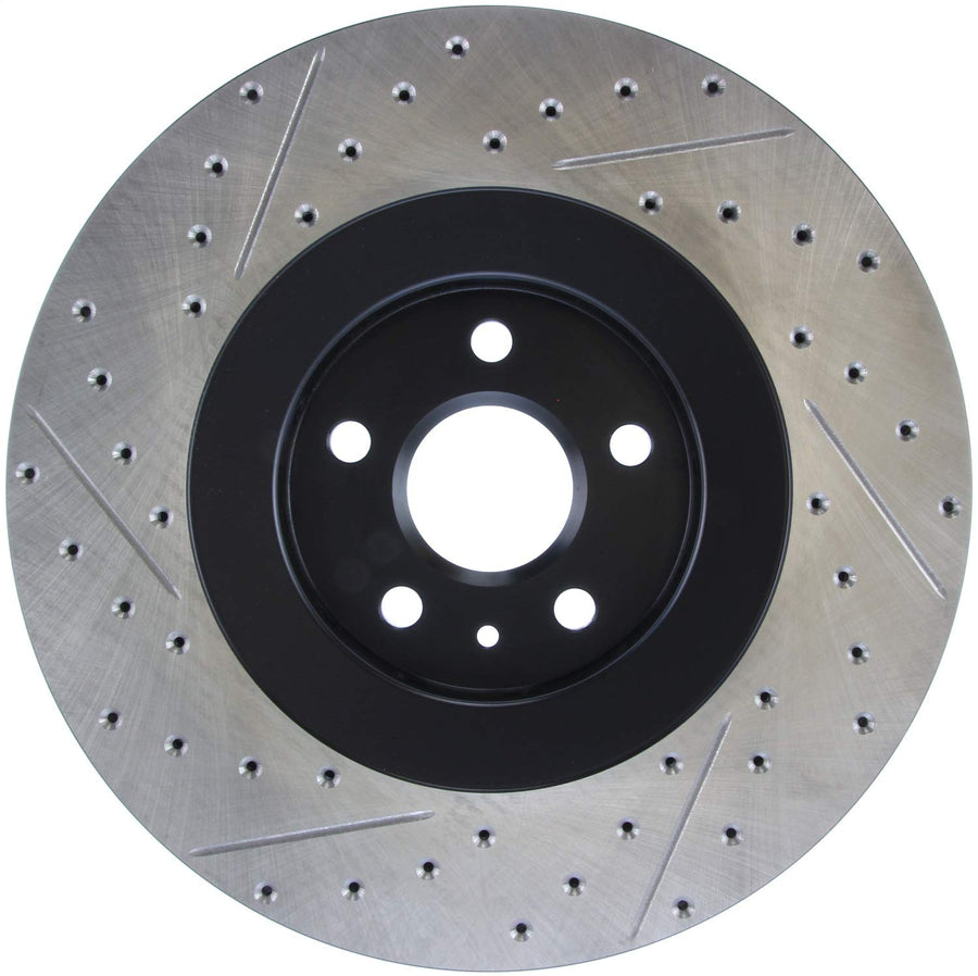 Front Left StopTech 127.62128L Automotive Replacement Drilled and Slotted Disc Brake Rotor Fits Select 2009-2015 Cadillac CTS