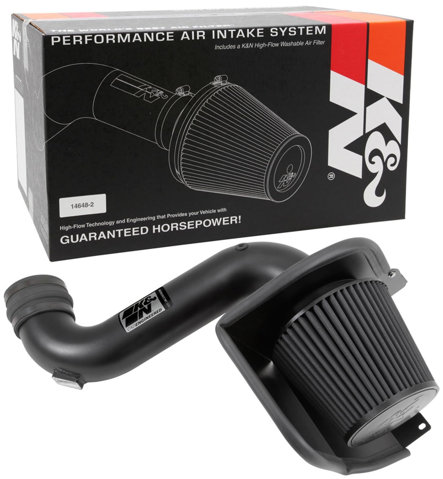 K&N Cold Air Intake System: Air Filter Dry-Flow, Increase Performance & Towing: Compatible with 2007-2010 Chervlot/GMC: Silverado 2500 & 3500, Sierra 2500 & 3500, 71-3066