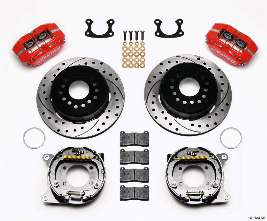 P/S Park Brake Kit, Drilled, Red DP-DB