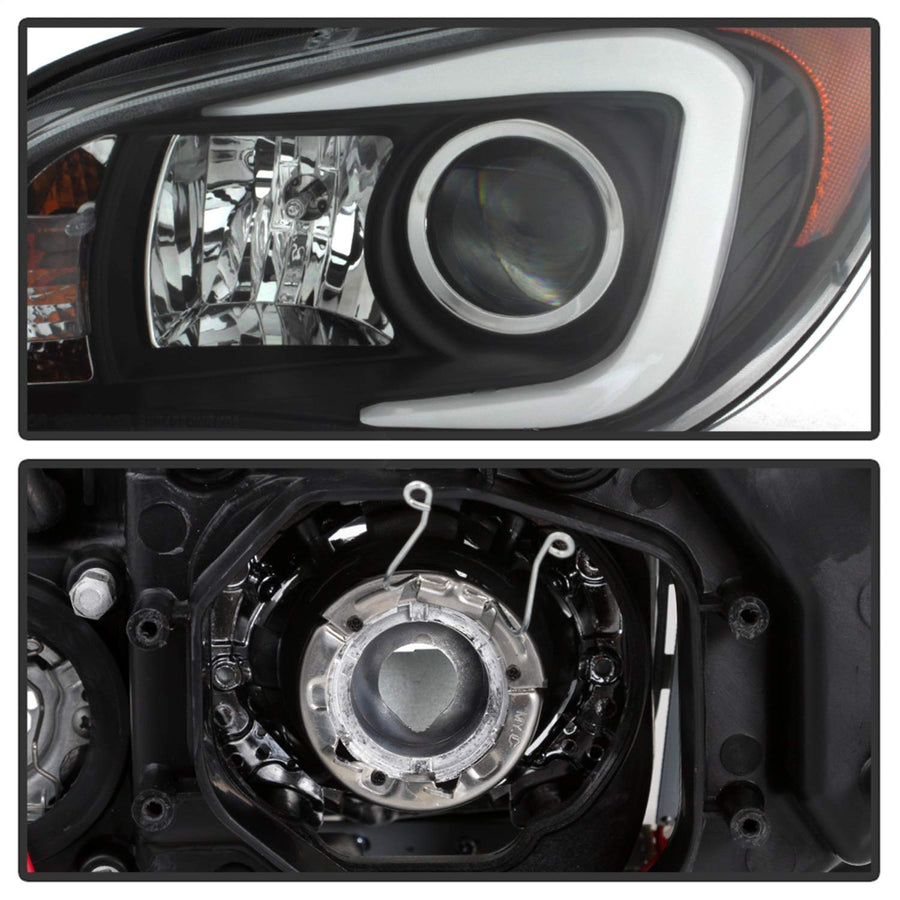 Spyder Auto 5083920 Spyder Subaru Impreza WRX 2006-2007 Projector Headlights - Halogen Model Only (Not Compatible With Xenon/HID Model) - Light Bar DRL - Black