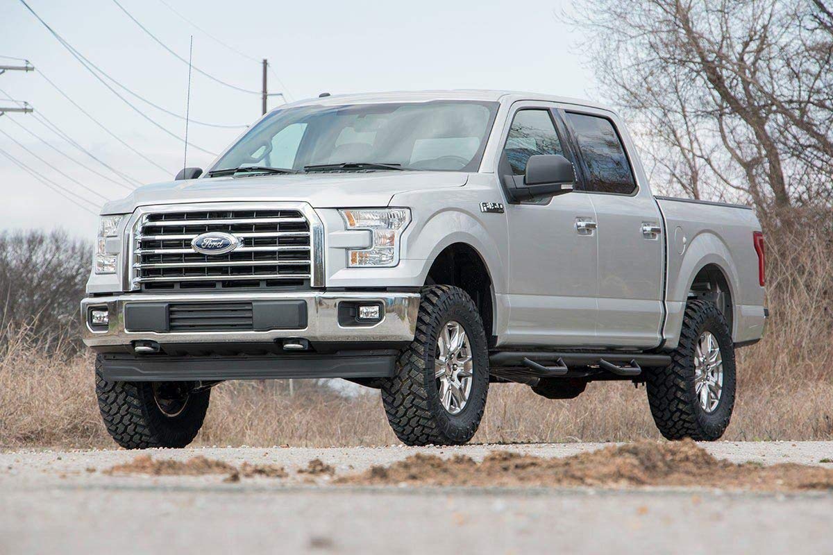 3" Rough Country Suspension Lift Kit with N3 Lifted Struts & N3 Rear Shocks for Ford F-150 4WD (2014-2020) - Silver Control Arms