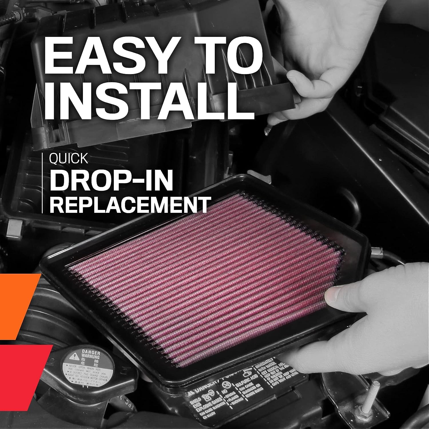 K&N Engine Air Filter: Washable, Increase Power & Towing, Premium, Replacement Air Filter: Compatible with 1997-2011 DODGE/RAM/MITSUBISHI (Dakota, Durango, Raider), 33-2175