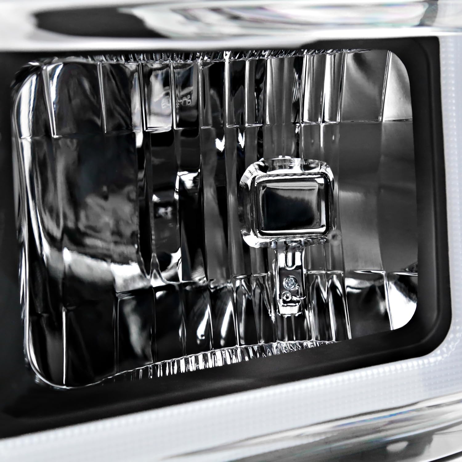 Black SPEC-D TUNING Factory Style Headlights with Sequential LED Turn Signal Compatible with 2008-2010 Ford F-250, F-350, F-450, F-550 Super Duty, Left + Right Pair Headlamps Assembly