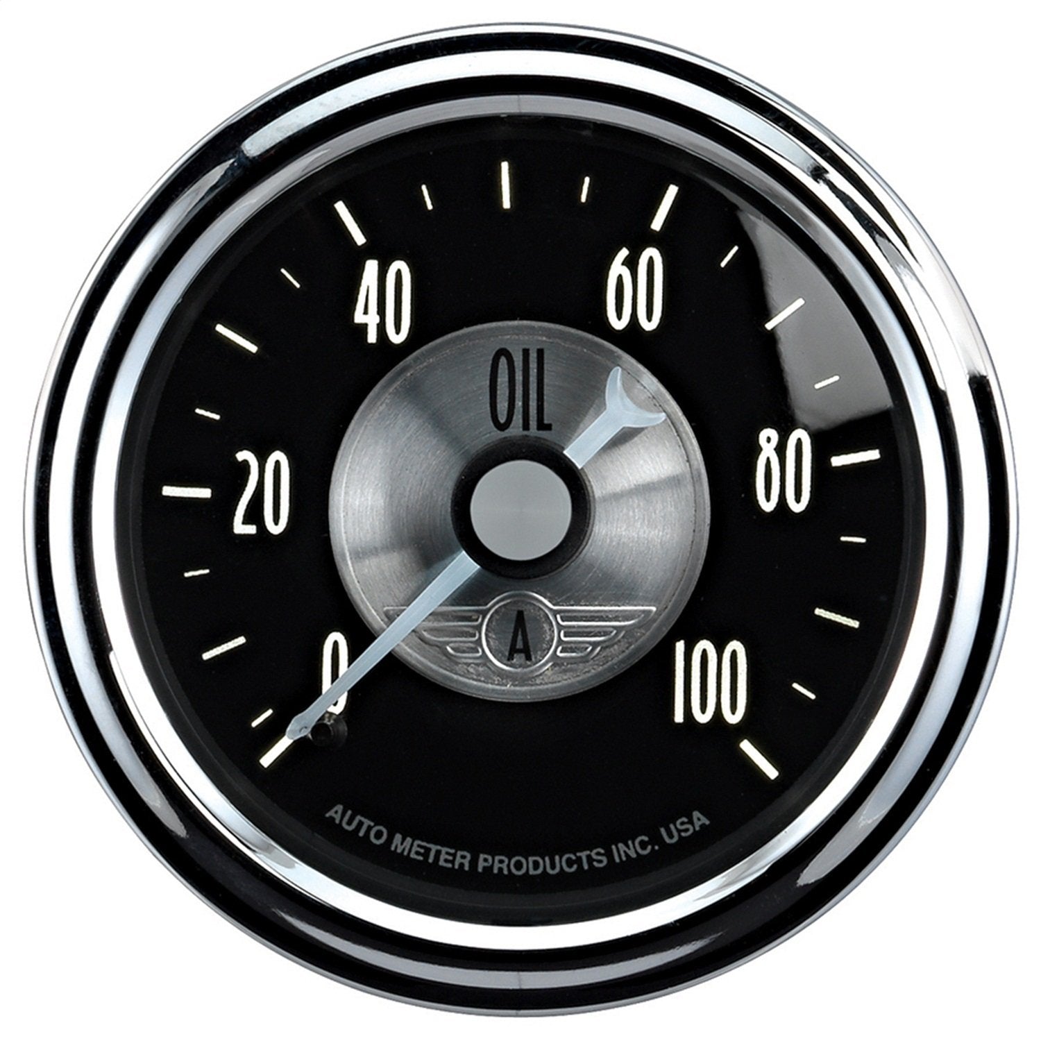 Auto Meter 2-1/16" 0-100 PSI Mechanical Oil Pressure Gauge Prestige Black 2022