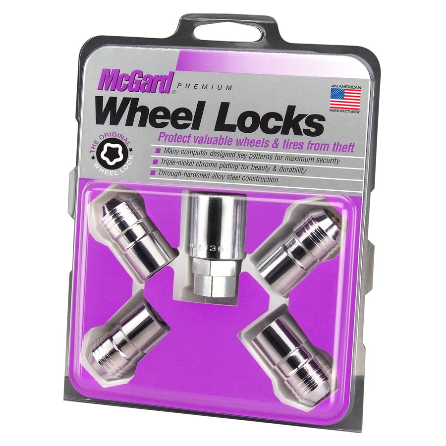Chrome Cone Seat MCGARD 24215 Wheel Locks (M14 X 1.5 Thread Size) - Set of 4