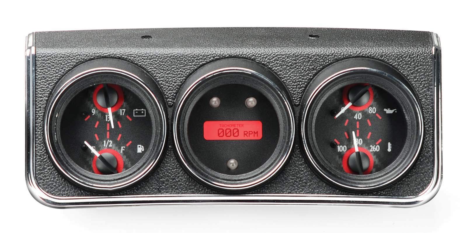 Dakota Digital VHX-67C-CAC-C-R Gauge System Compatible with 1967 Chevy Camaro/Firebird with Console Gauge Kit Carbon Fiber Red Backlighting