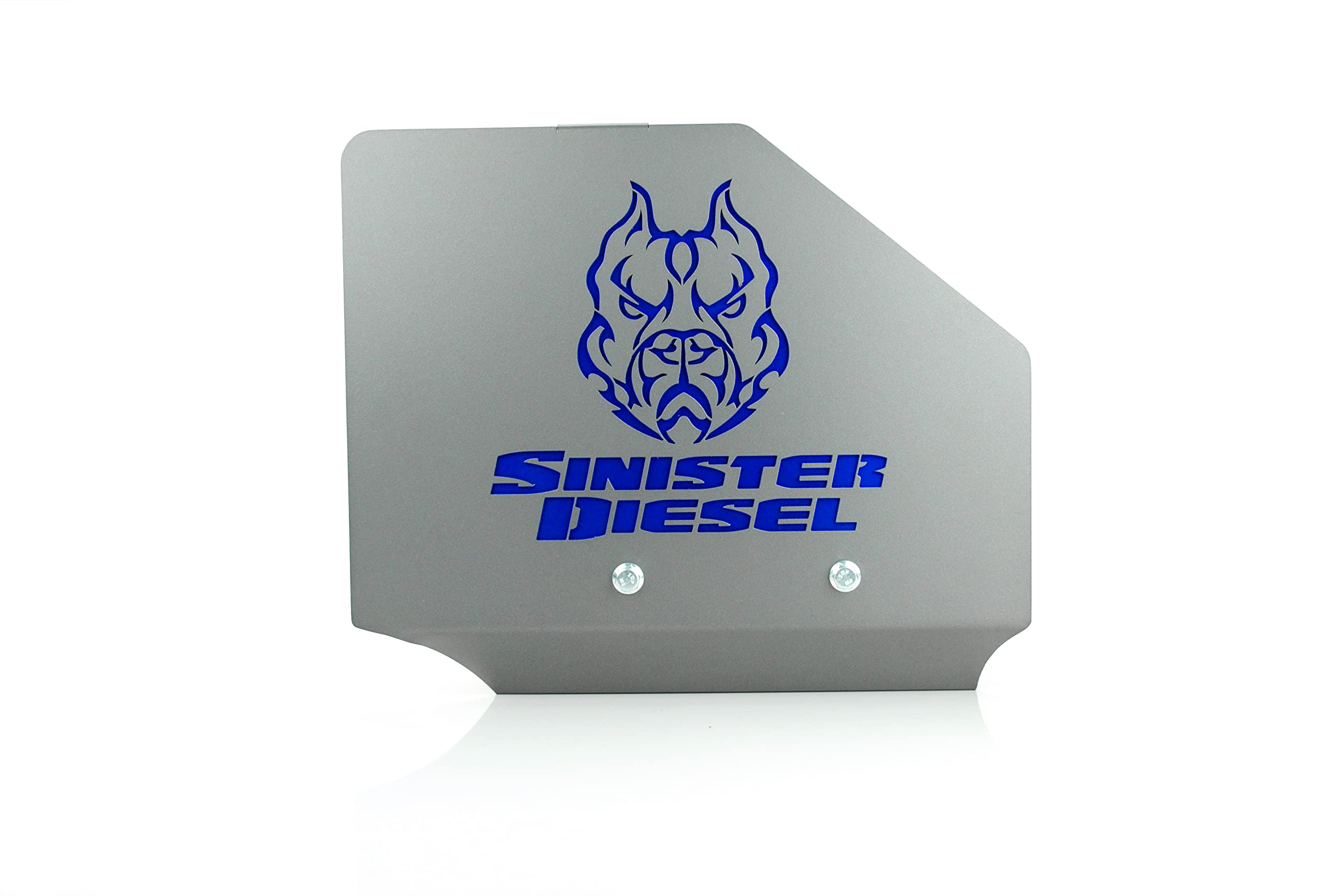 Engine Cover Sinister Diesel – Direct Fit for 1999-2003 Ford Powerstroke 7.3L | Laser Cut Aluminum, Powdercoated Gray, Replacement for Factory Plastic Cover