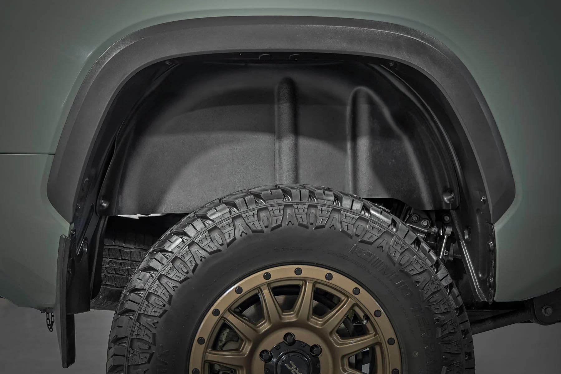 Rear Wheel Well Liners Rough Country for Toyota Tundra 2WD/4WD (2022-2025) - Heavy-Duty Rear Fender Liners for Mud & Debris Protection, Made in USA