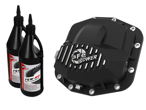 aFe POWER Front Differential Cover Pro Series Black w/Oil - #46-71031B - Jeep Wrangler (JL) 18-23/ Gladiator (JT) 20-23 (Dana M210)