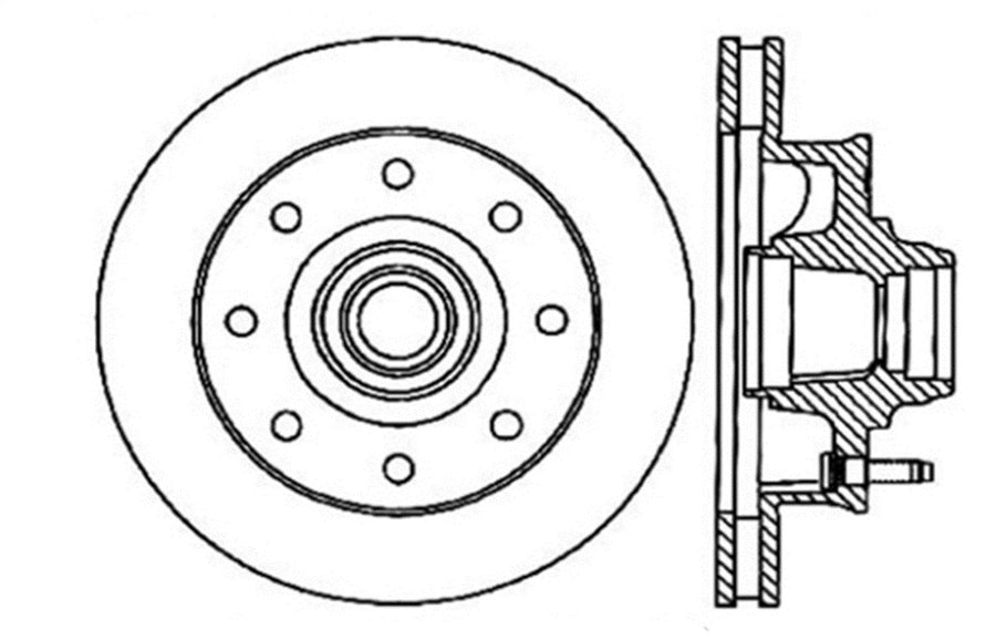 Sport Drilled/Slotted Brake Rotor StopTech 127.66027R (Front Right), 1 Pack