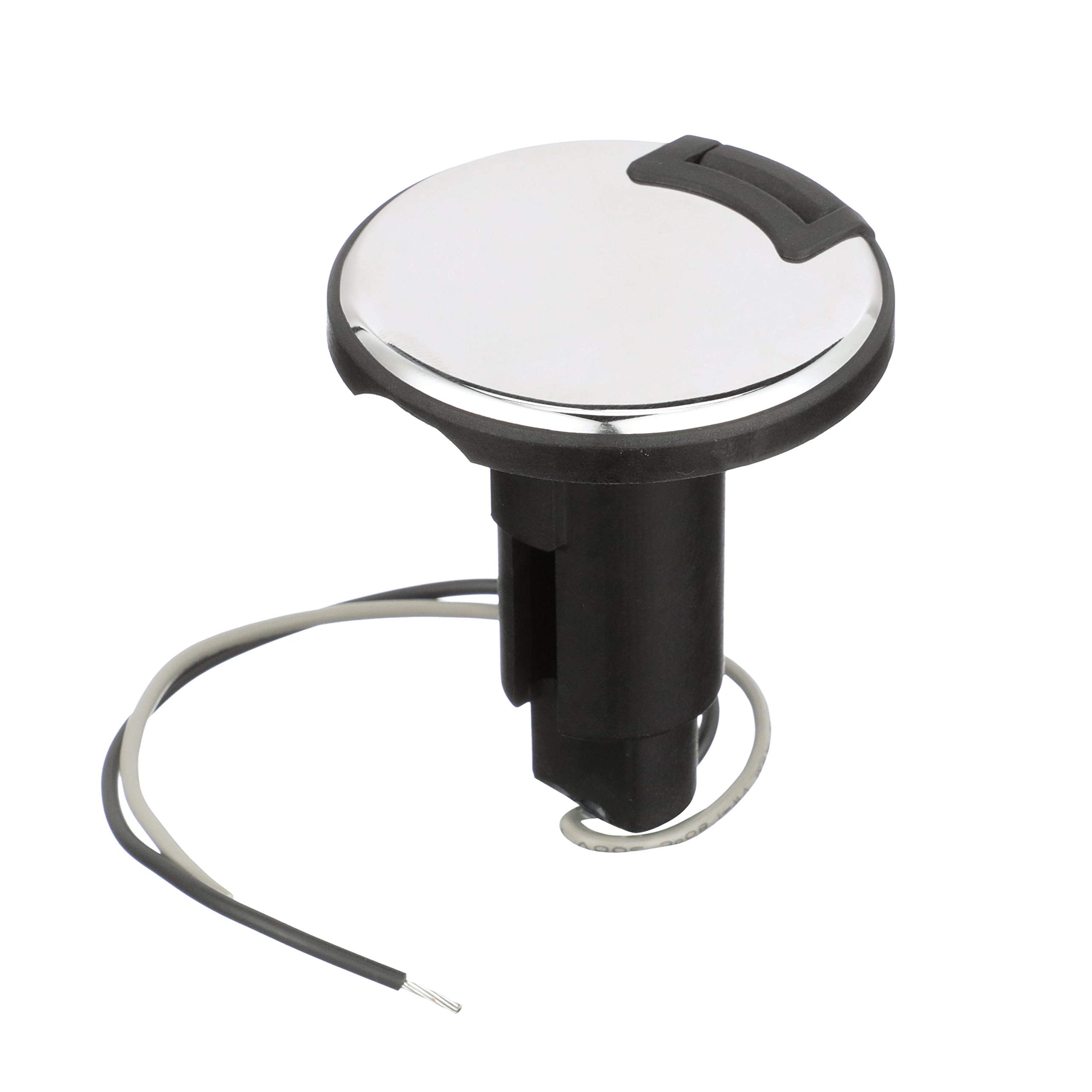 910R2PSB-7 Attwood LightArmor™ Round Plug-in Light Base 910R Series — for All-Around Pole Light, 2-Pin, Black Stainless Cover