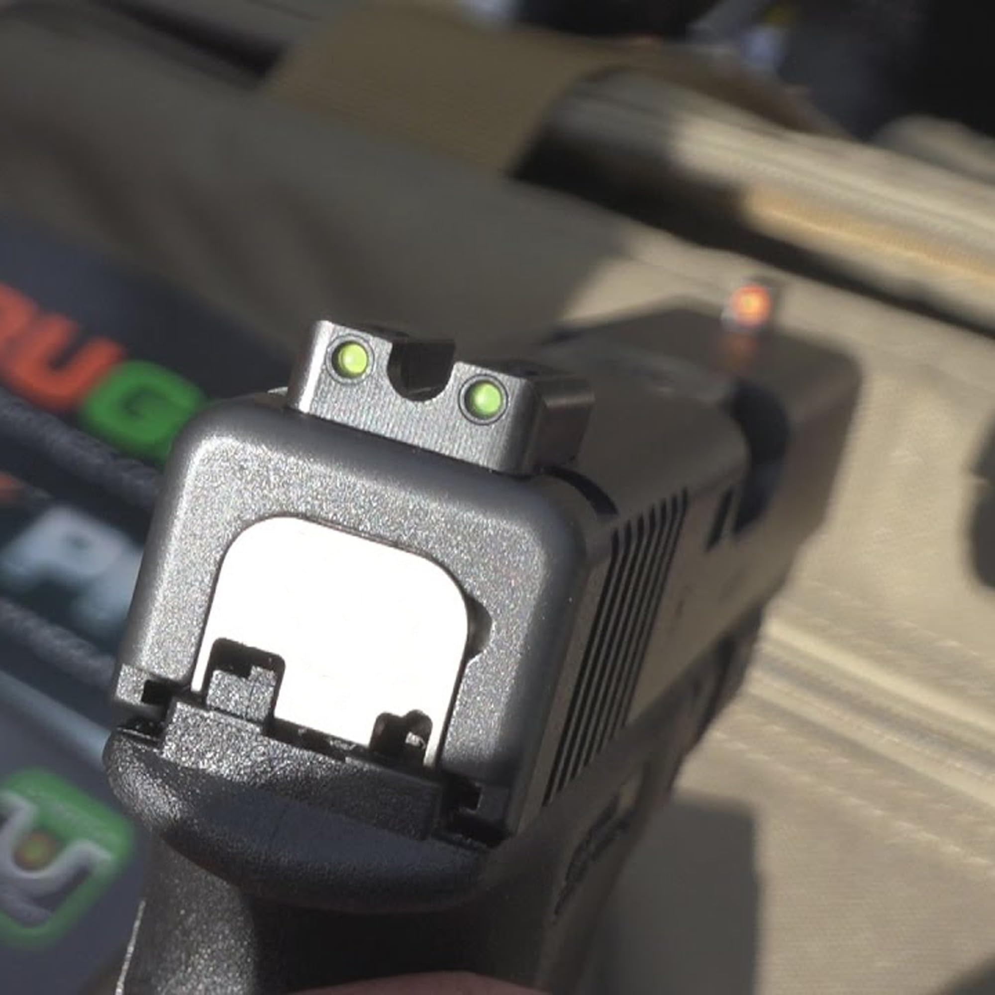 Glock Sight Accessories TruGlo TFK Pro Fiber Optic and Tritium Handgun with Fortress Finish Protection and Angled Rear Sight for Handguns