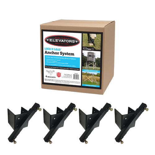 Lock-N-Load Elevators USA-Made Ground Anchoring System, Use with Pre-Built and DIY Hunting Blinds and More, Hunter Accessories