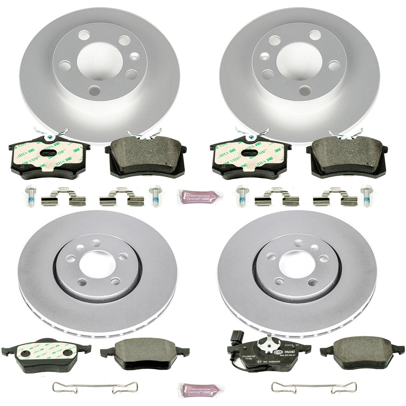 Power Stop ESK899 Euro-Stop Front & Rear Brake Kit Volkswagen For Volkswagen Beetle 1999-2010, Volkswagen Golf 1999-2006, Volkswagen Jetta 1999-2005 [Model Specific]