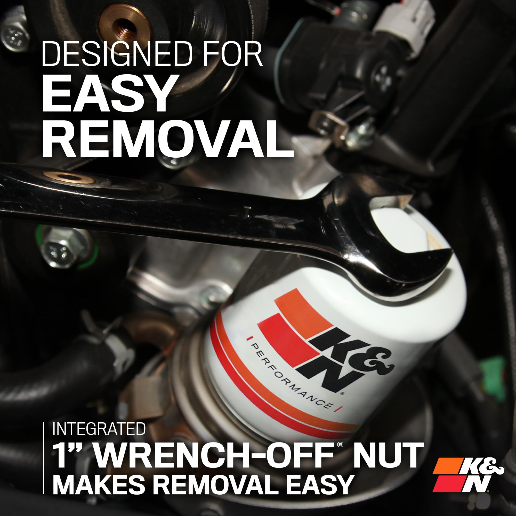 K&N Oil Filter Premium: 20,000 Mile Engine Protection with Wrench Off Nut: Compatible with Select 1972-1994 PORSCHE (911, 930, 911 Carrera), HP-4004