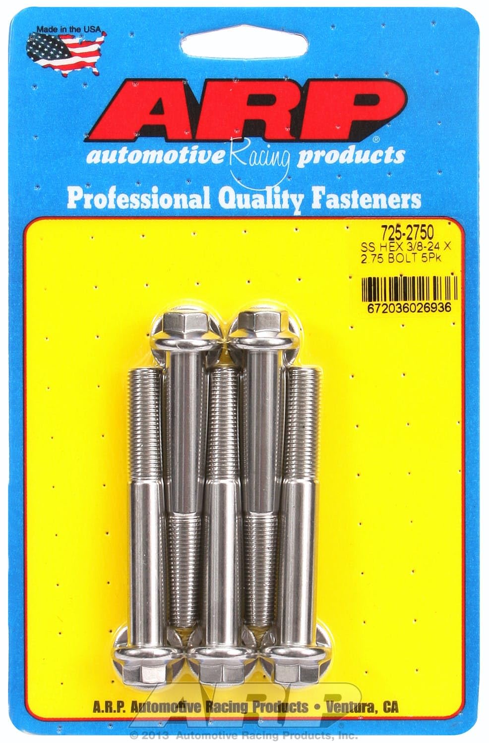 Hex Bolt, ARP (725-2750) Stainless Steel