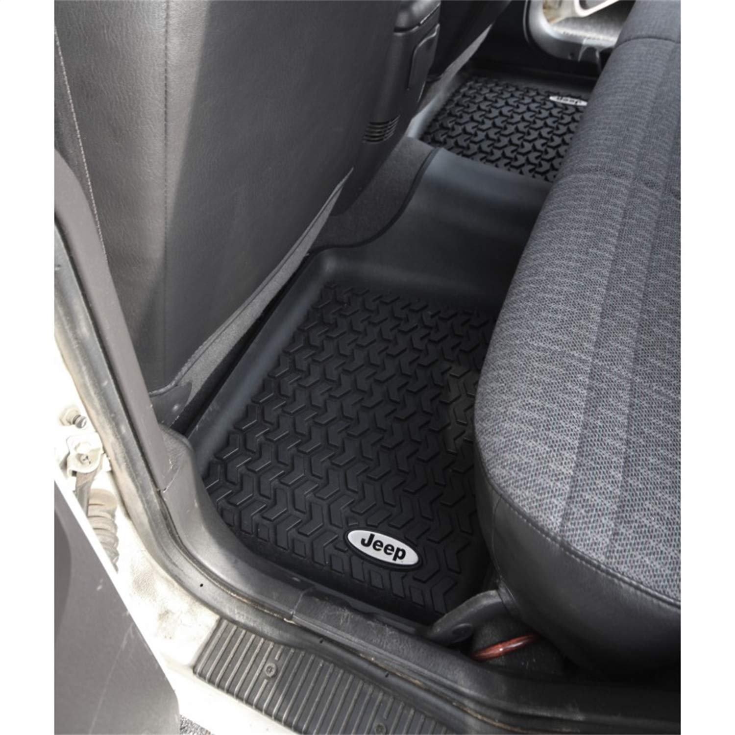Rear Floor Liners Rugged Ridge for Jeep Cherokee | Black | DMC-12950.19 | Fits 1984-2001 Jeep Cherokee XJ