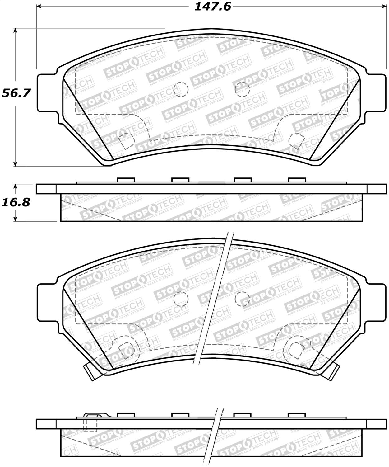 Street Select StopTech Brake Pads 305.10750