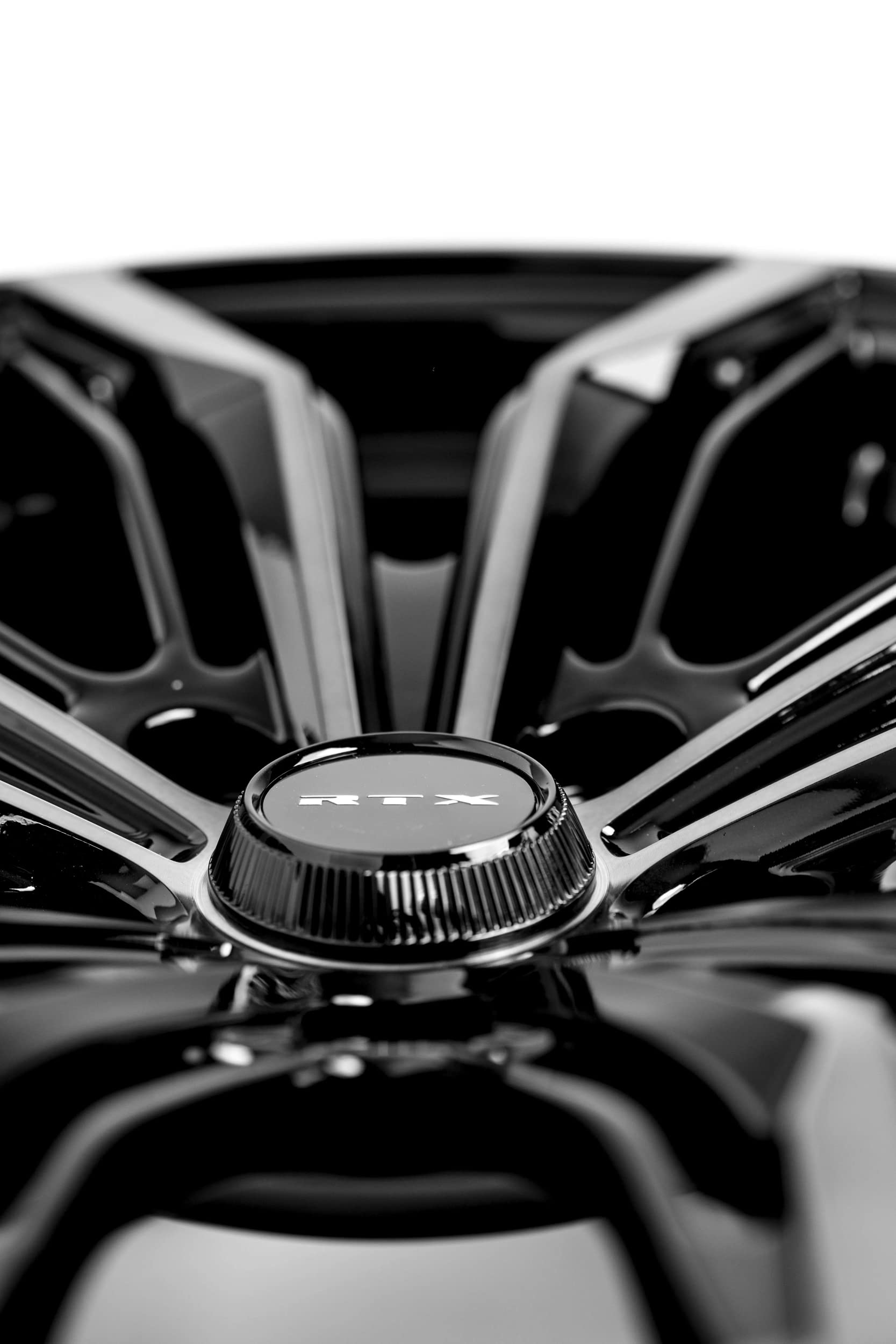 Custom RTX BLACK WIDOW Wheel - 16x7, 40 Offset, 5x114.3 Bolt Pattern, 73.1mm Hub - Black with Machined Gray Face Rim