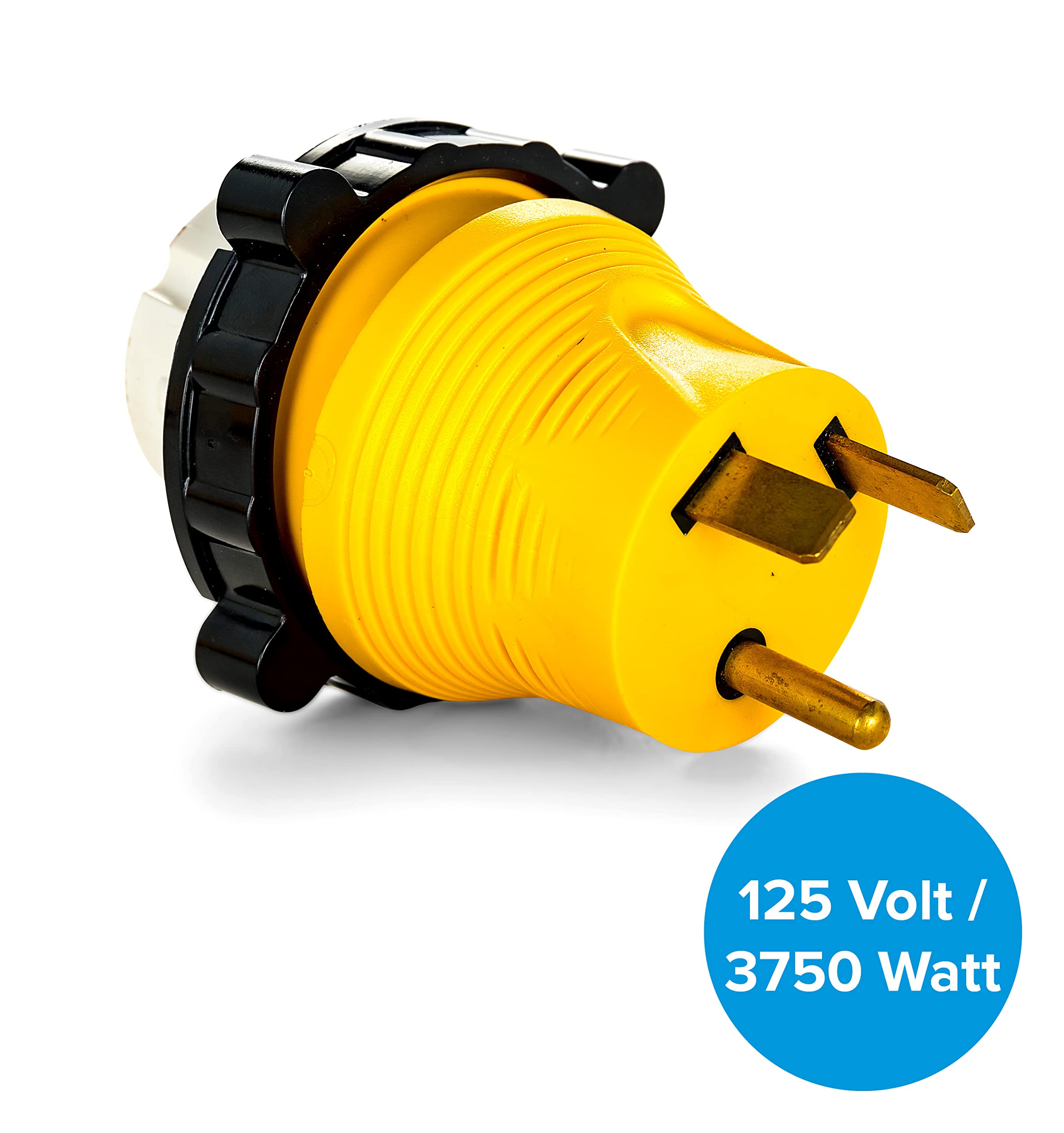 Camco 30A-50A Power Grip RV Locking Adapter | Compatible with 50-Amp Locking Plugs | Weatherproof Connection | 125 Volt / 3750 Watt (55643)