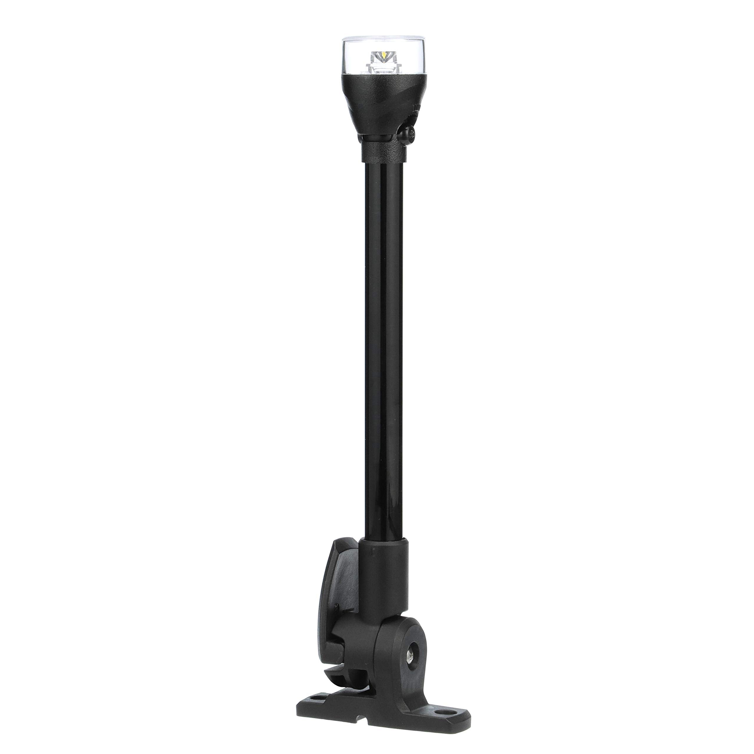 12-Inch Attwood 5558-P12A7 All-Round LED Fold Down Navigation Light Black Base