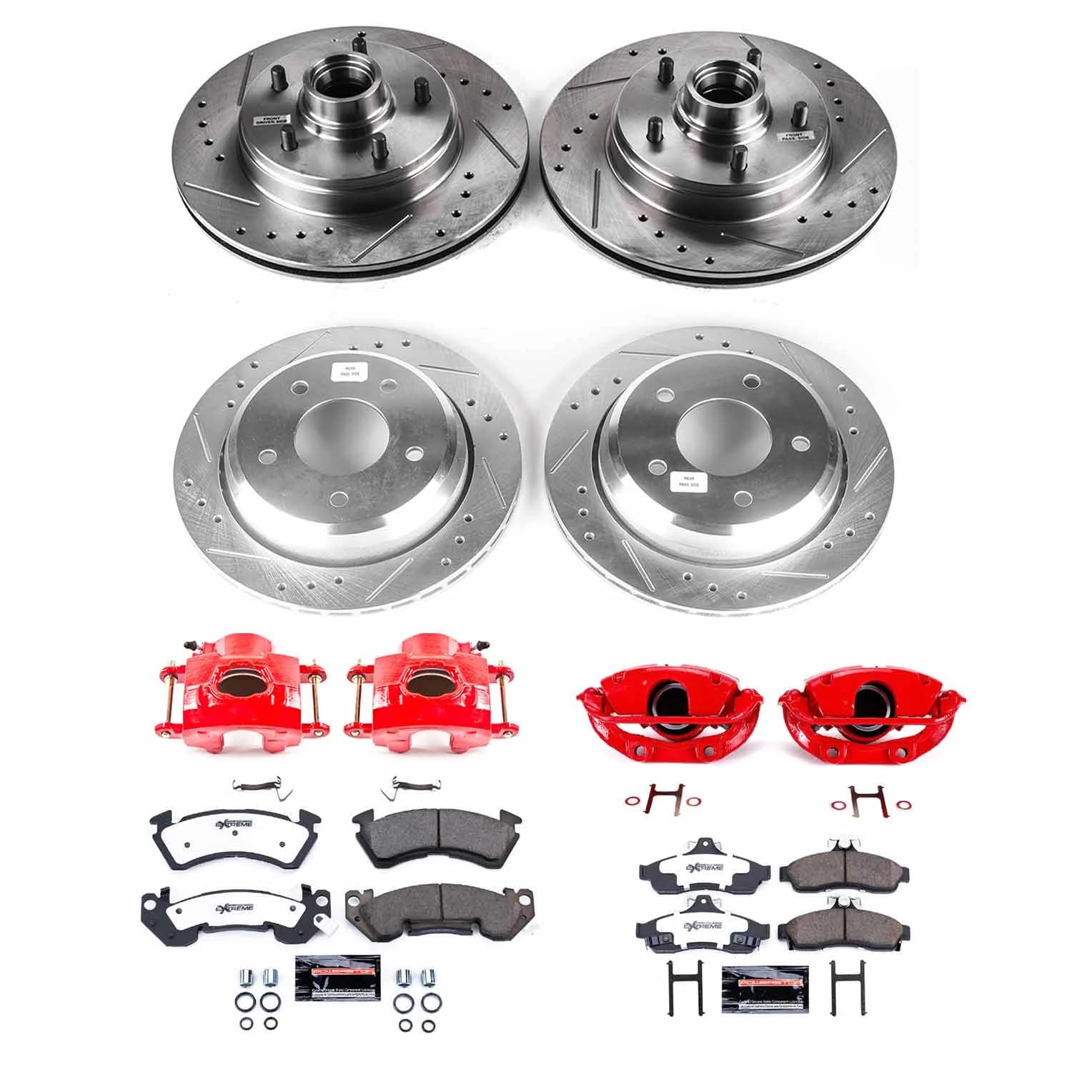 Power Stop KC4338-26 Z26 Street Warrior Front & Rear Brake Kit Chevrolet For Chevrolet Impala 1994-1996 [Model Specific]