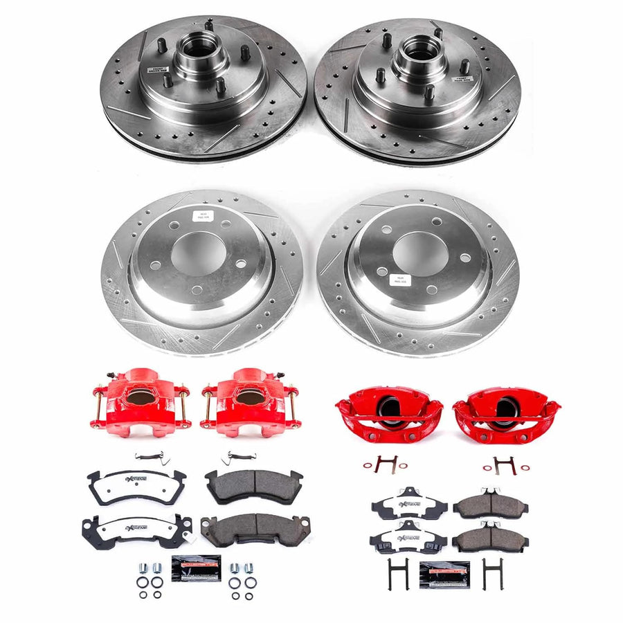 Power Stop KC4338-26 Z26 Street Warrior Front & Rear Brake Kit Chevrolet For Chevrolet Impala 1994-1996 [Model Specific]