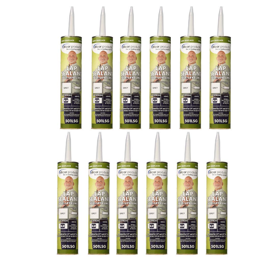 Grey Dicor 501LSG-1 Lap Sealant - 10.3 Ounces (12 Pack)