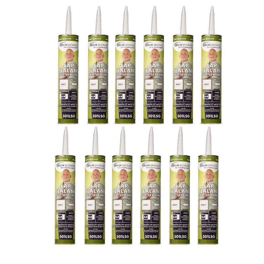 Grey Dicor 501LSG-1 Lap Sealant - 10.3 Ounces (12 Pack)