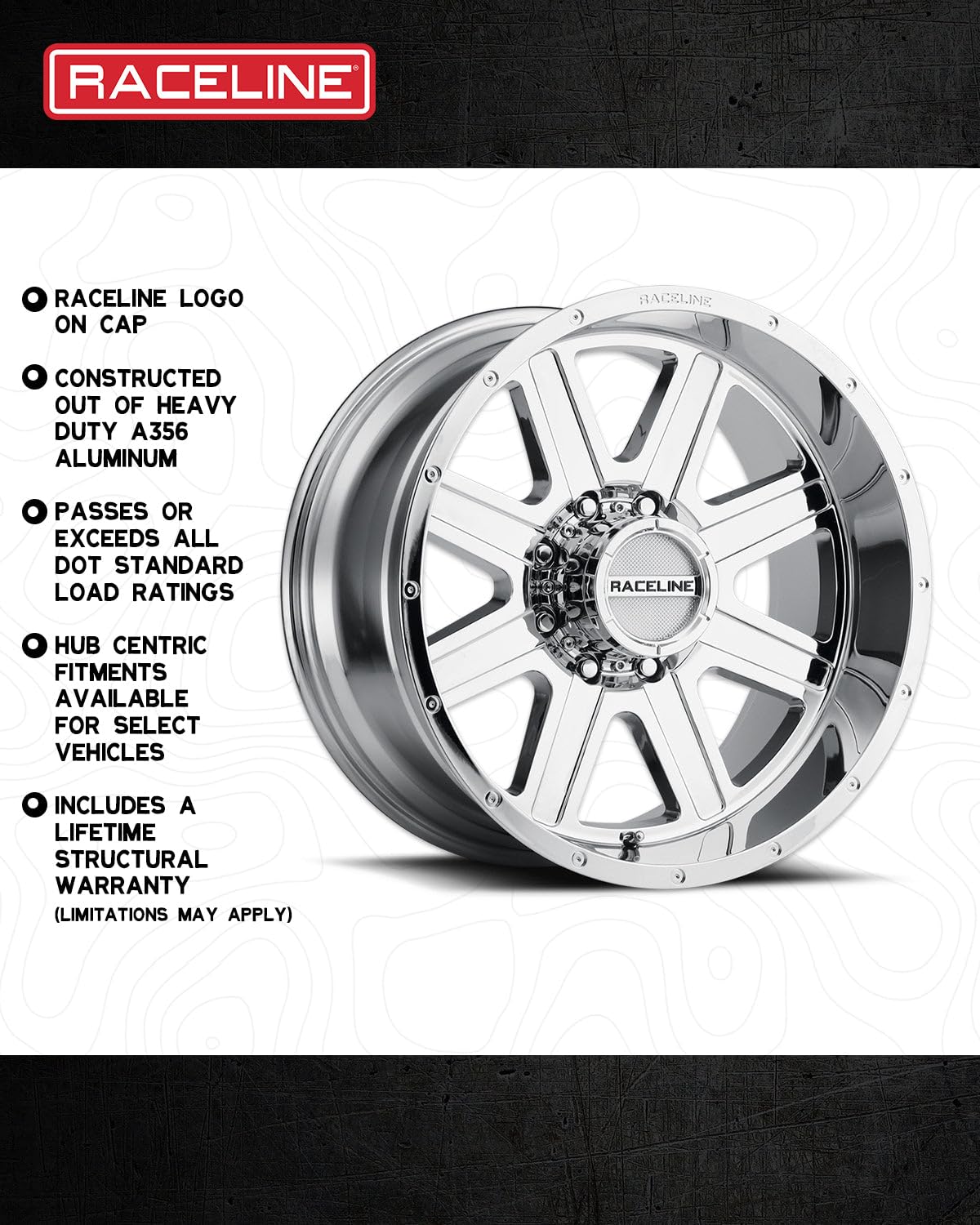Raceline 940C HOSTAGE Wheels Chrome (20 x 9. inches /8 x 170 mm, 0 mm Offset)