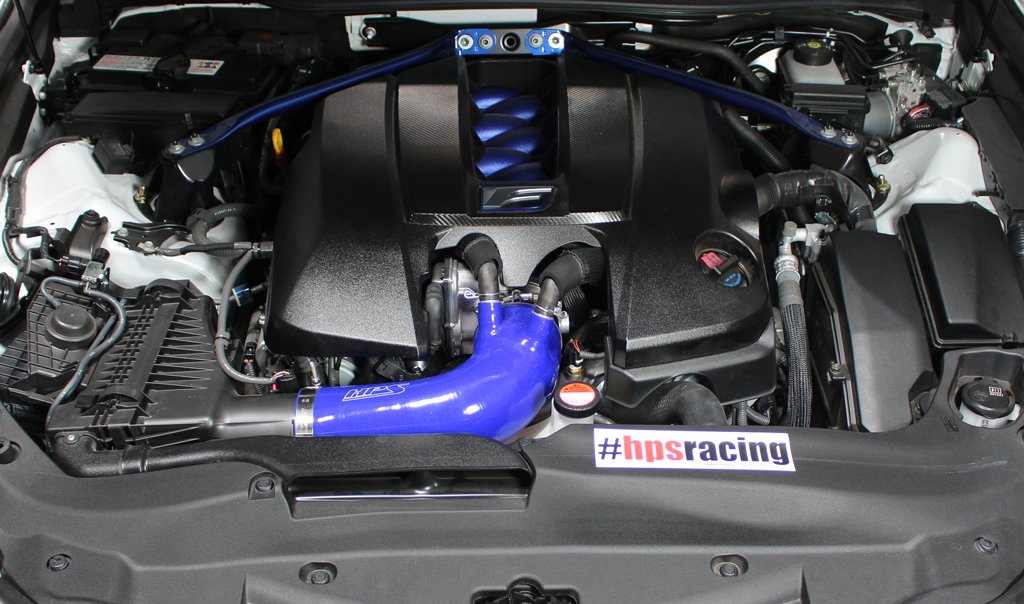 HPS Performance Silicone Blue Air Intake Hose Post MAF Tube Compatible for Lexus 2016-2020 GS F 2015-2024 RC F 2022 IS500 5.0L V8, 57-1499-BLUE