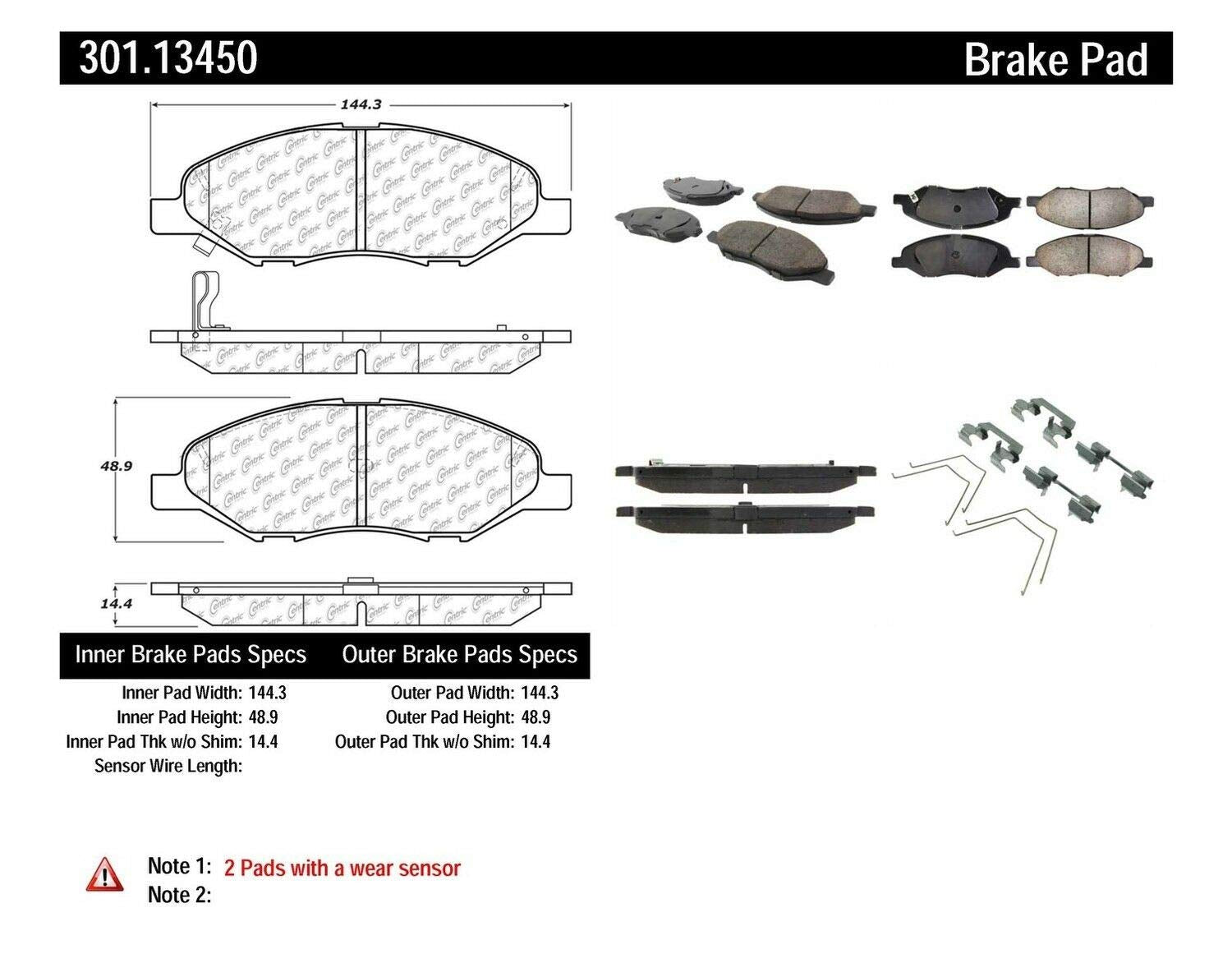 Premium Centric Parts Ceramic 301.13450