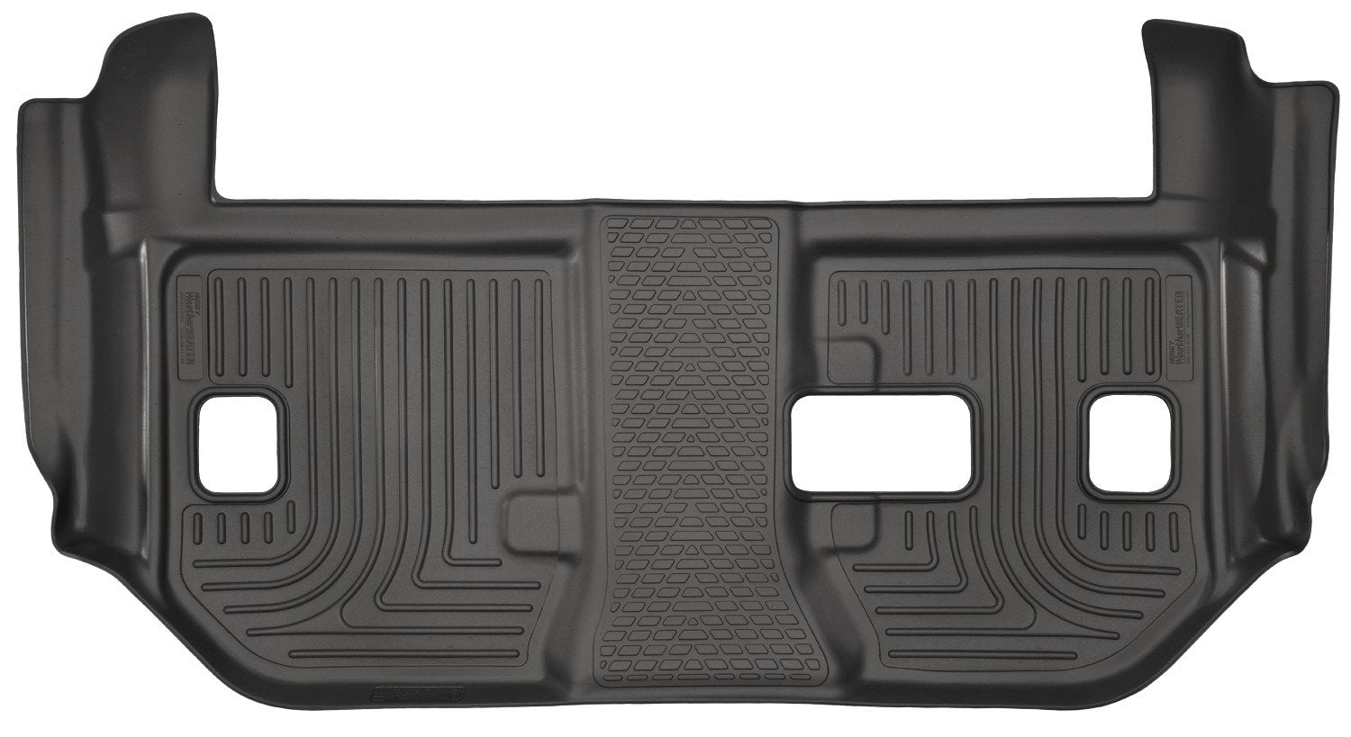 Weatherbeater Husky Liners Floor Mats | Fits 2015-2020 Cadillac Escalade ESV; Chevrolet Suburban; GMC Yukon XL w/2nd Row Bench Seat | 3rd Row, 1-pc Black - 19291