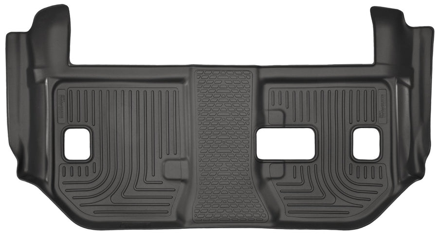 Weatherbeater Husky Liners Floor Mats | Fits 2015-2020 Cadillac Escalade ESV; Chevrolet Suburban; GMC Yukon XL w/2nd Row Bench Seat | 3rd Row, 1-pc Black - 19291