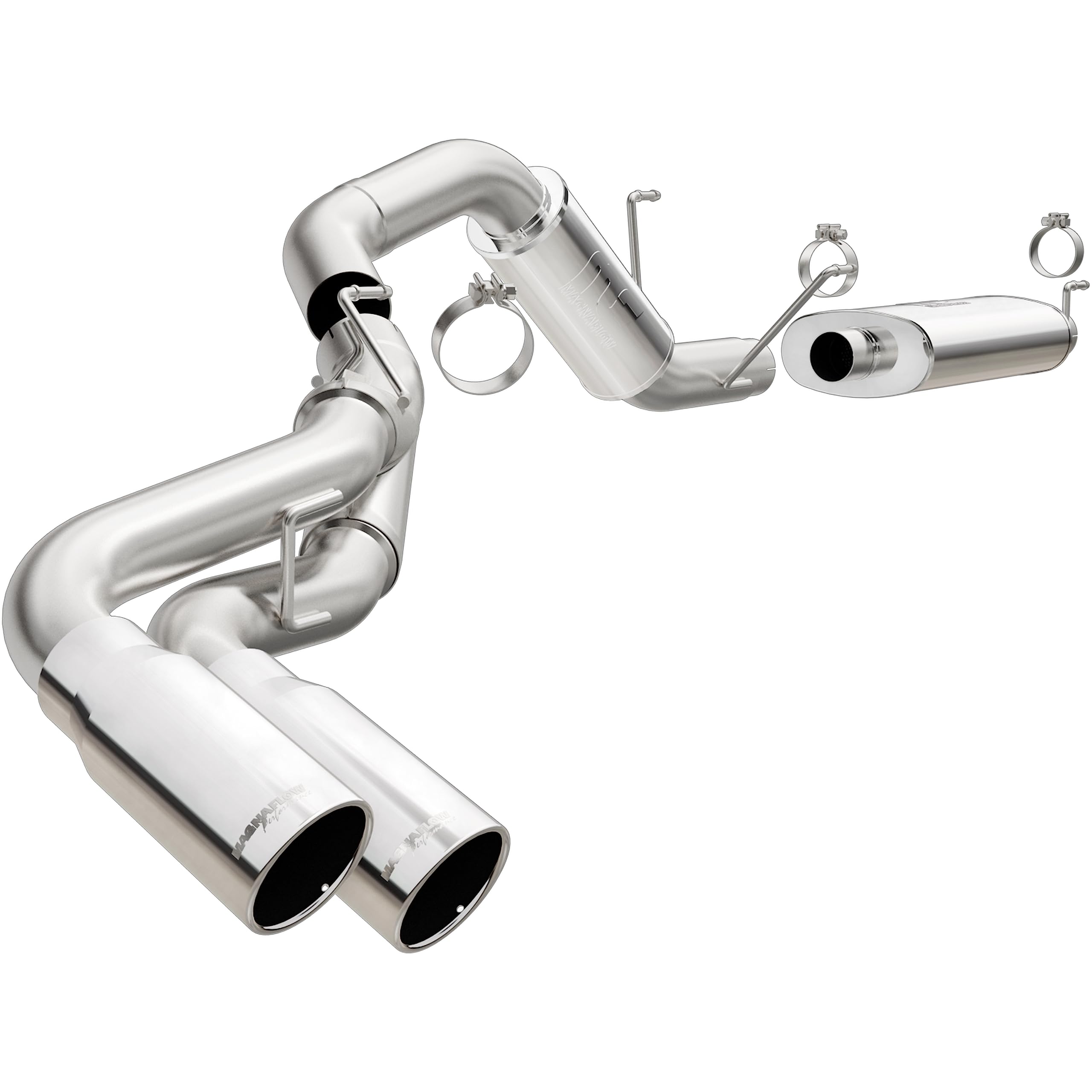MagnaFlow Exhaust Performance System 15333: Cat-Back, Street Series, For 2014-2024 Ram 2500, For 2014-2024 Ram 3500, Dual Same Side Behind Passenger Rear Tire Exit