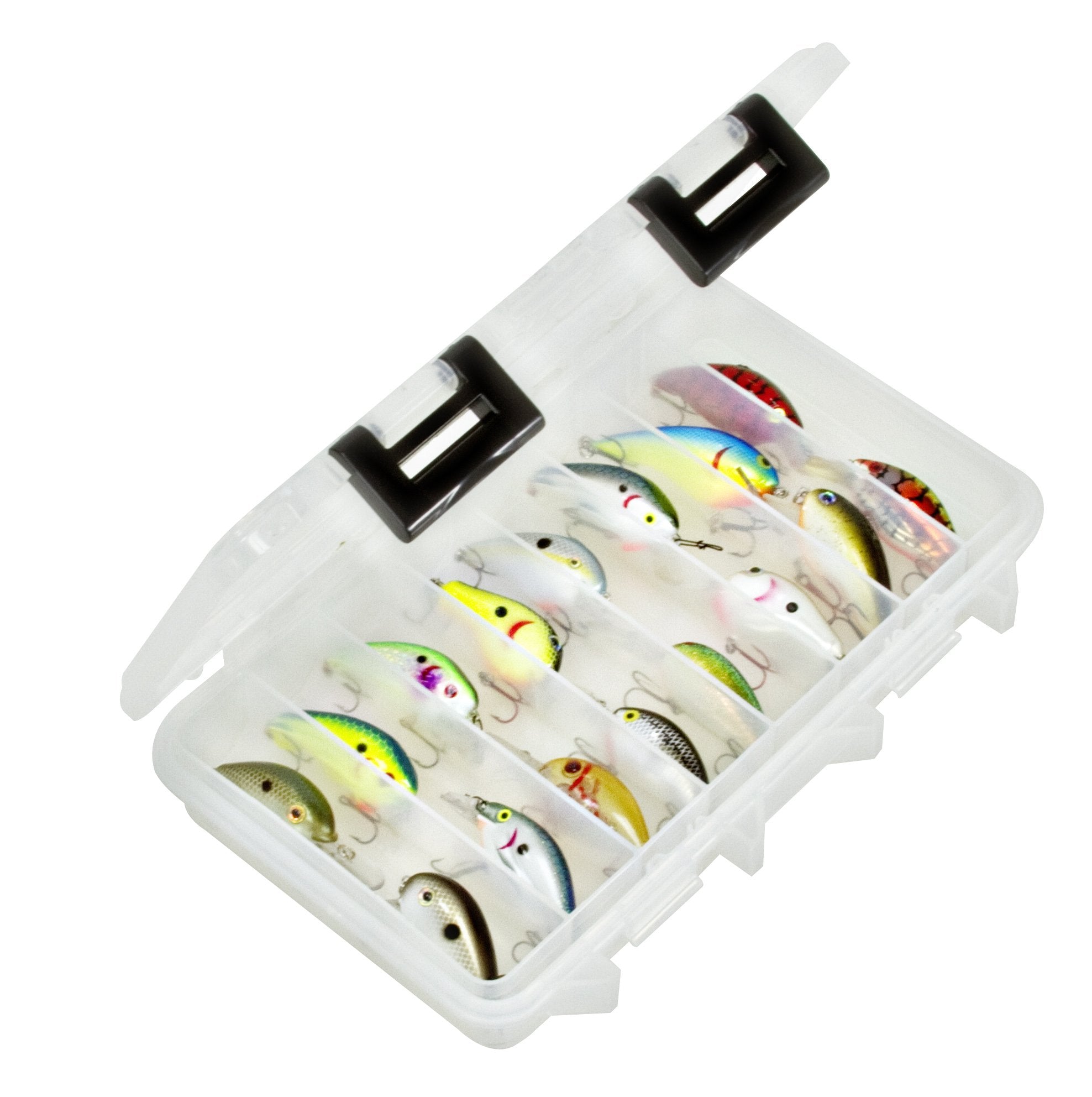 Plano Crankbait Elite Series StowAway 3600, Medium, Transparent, Holds Up to 16 Individual Crankbait Lures, Tangle-Free Bait Tackle Storage and Organizer, Utility Boxes for Fishing