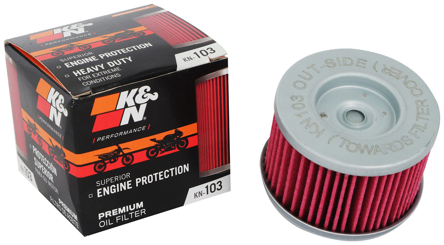 K&N Oil Filter Motorcycle: High Performance, Premium, Designed to be used with Synthetic or Conventional Oils: Fits Select Honda Vehicles (see product description for vehicles), KN-103