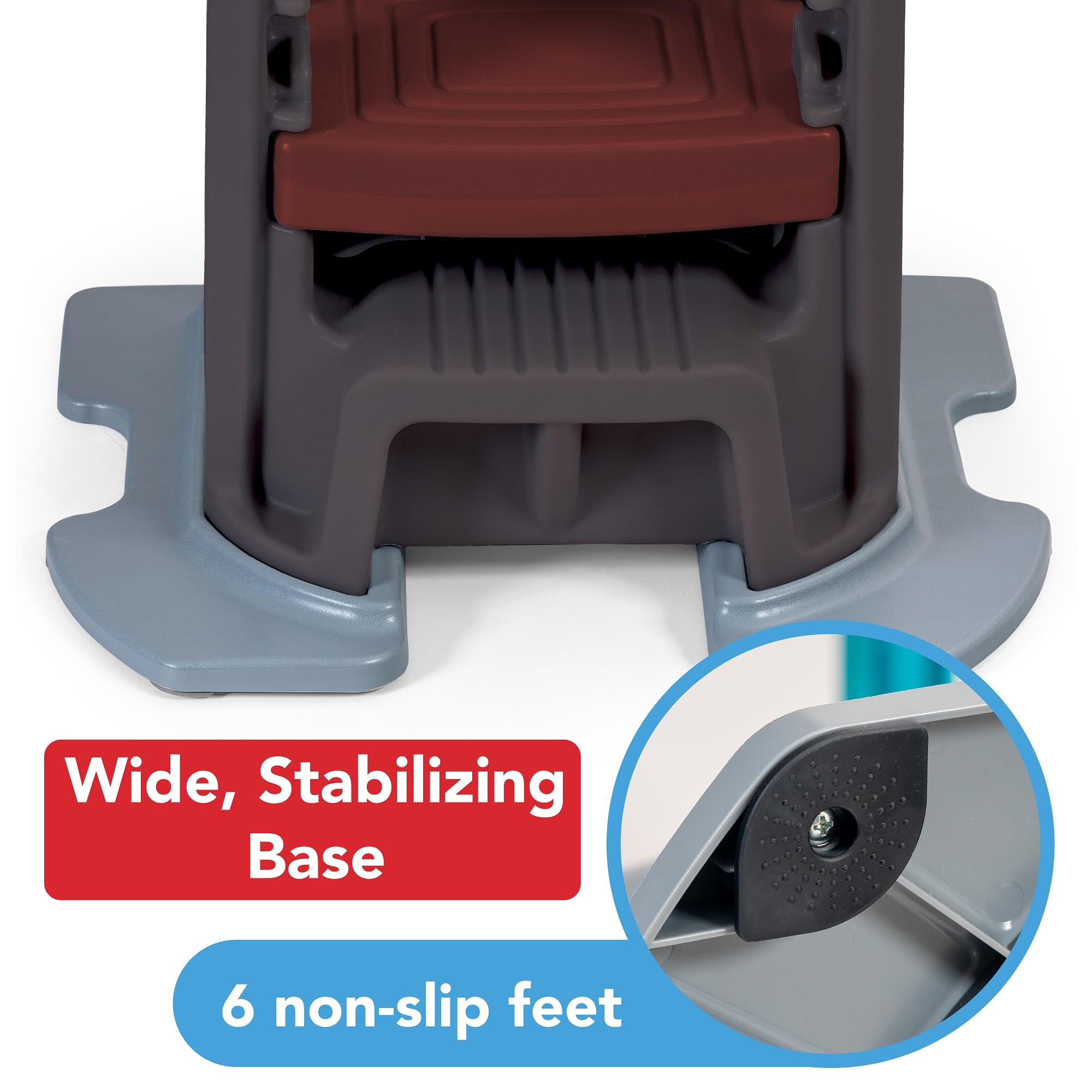 Toddler Simplay3 Tower Montessori Standing Kitchen Step Stool with Sturdy Stabilizing Base and Adjustable Platform, 20.5" D x 26" W x 34.5" H, Ages 18 Months to 5 Years, Espresso Brown