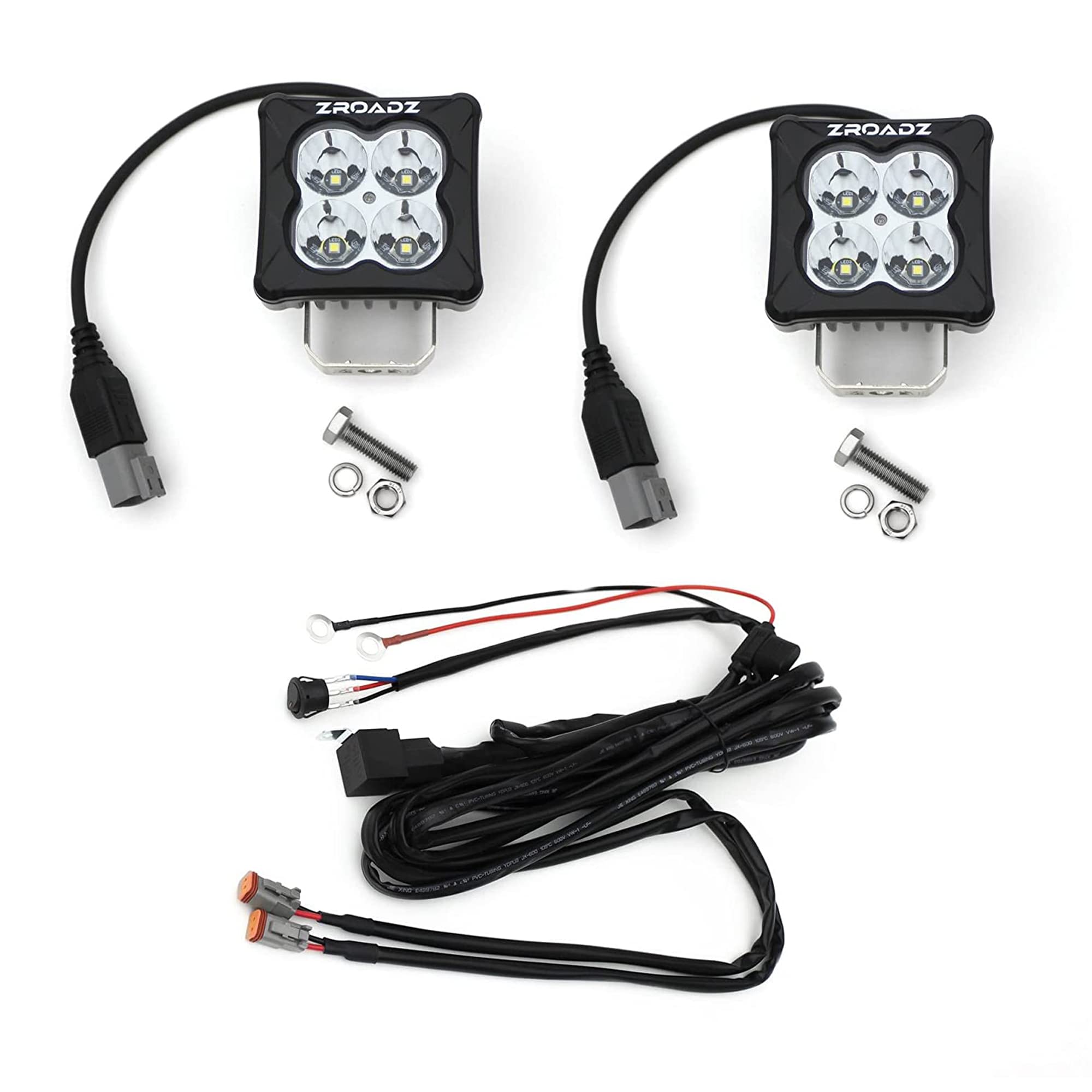 ZROADZ 3"Light Pod Kit, G2 Series, White, Spot Z30BC20W-D3S-K 2 Pc
