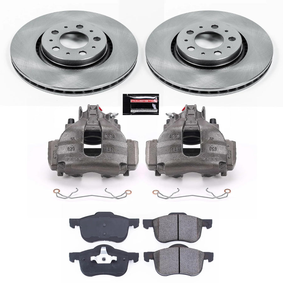 Power Stop KCOE5193 Brake Kit Stock Replacement with OE Calipers- Front For Volvo S60 2001-2009, Volvo S80 1999-2006, Volvo V70 2001-2007 [Model Specific]