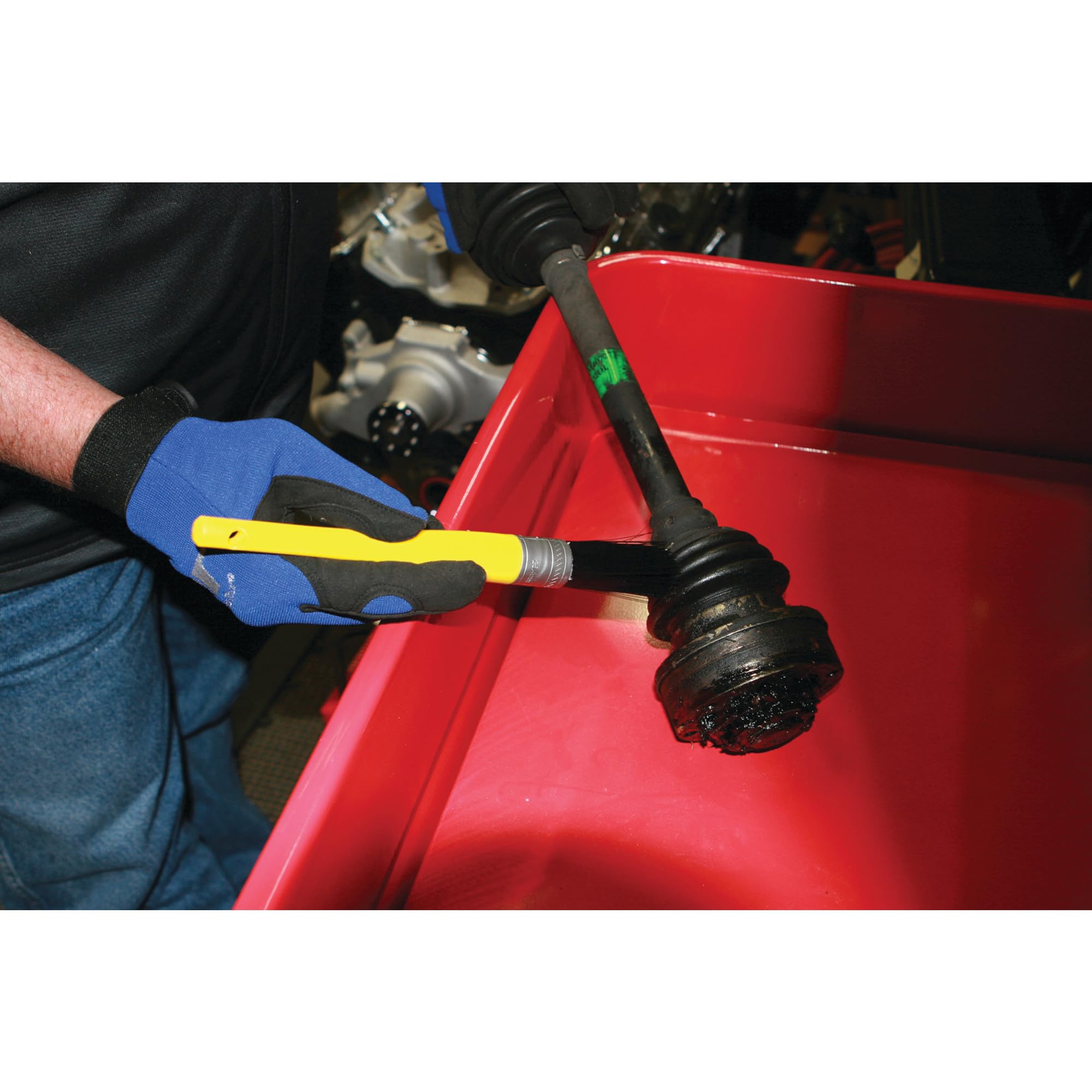 W197B Performance Tool PVC Bristle Parts Cleaning Brush - Durable and Essential for Keeping Parts Free of Build-Up in the Shop