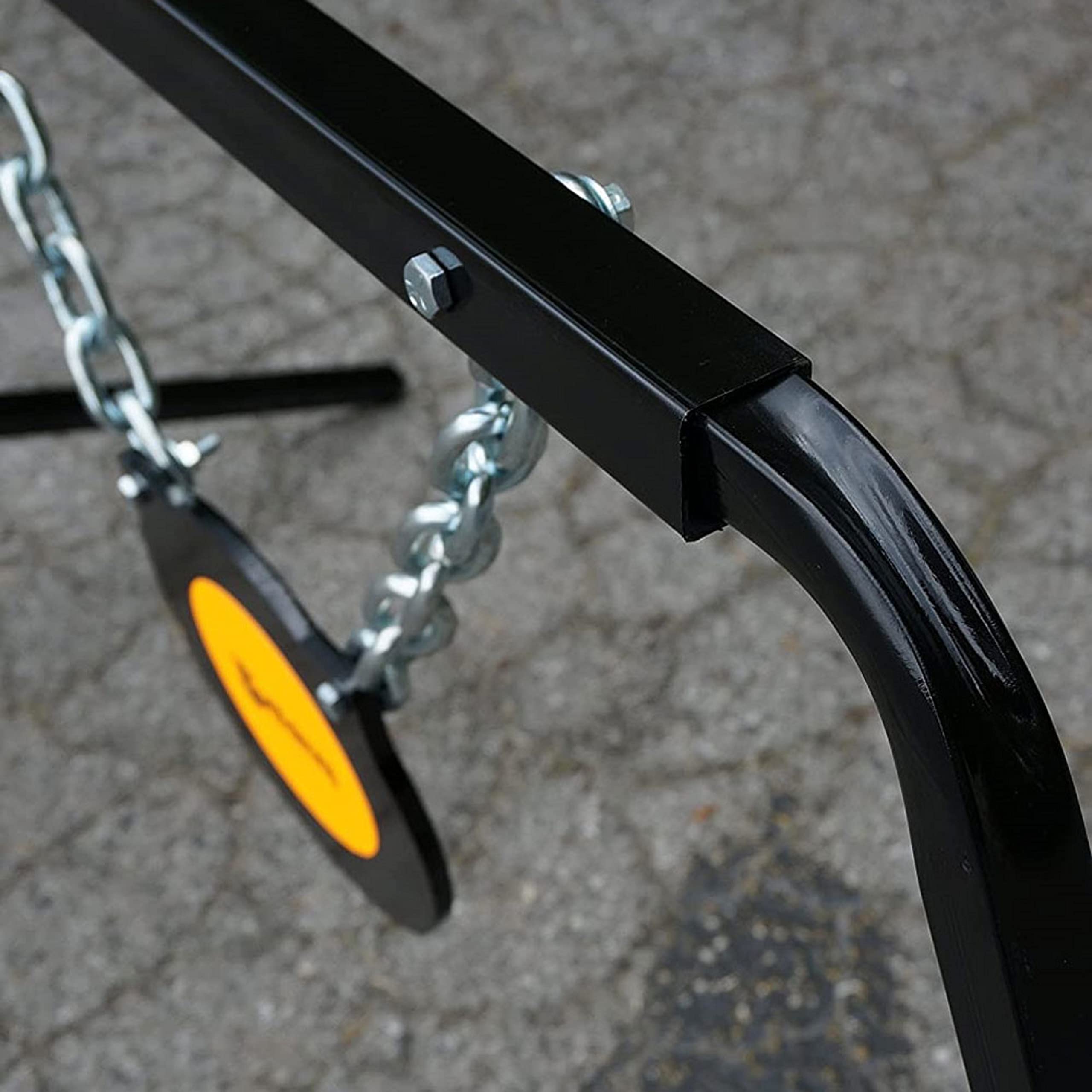 Complete Viking Solutions Gong Target System - Durable Easy to Set Up Shooting Gear - Proof Chain and Hardware Included, 8"