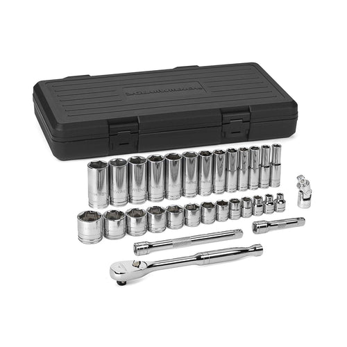 30 Piece GEARWRENCH 3/8" Drive 6 Pt. Standard and Deep Socket Set, SAE - 80569