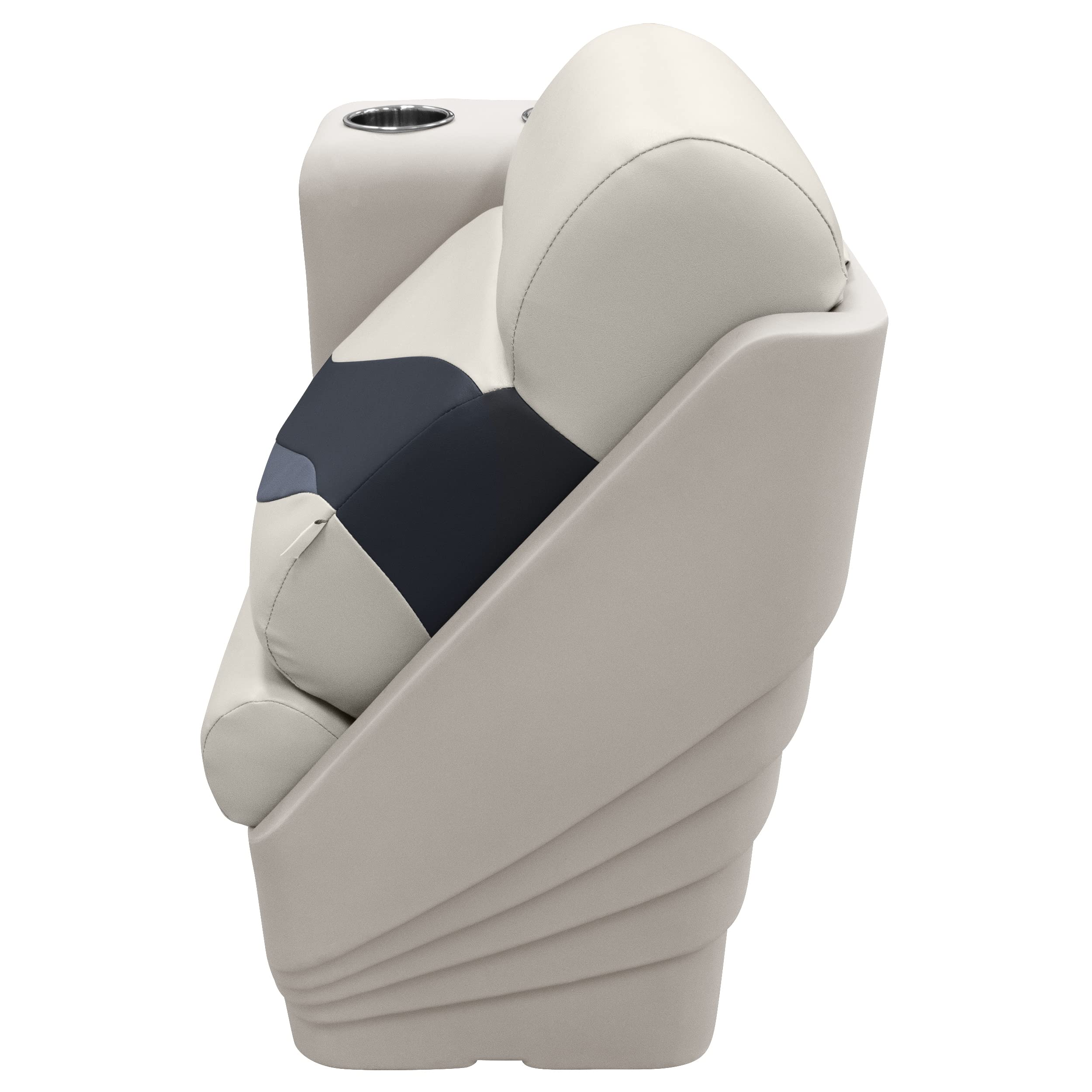Wise Premier Series BM13006L-986 Pontoon Left Lean Back Recliner, Platinum/Spectra Navy/Cobalt