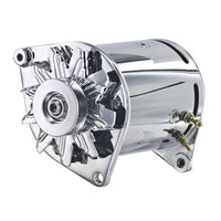 PowerGEN Ford Chrome T-Bird '56-'57 90A 12V w/Pulley for 1/2" Belt w/Lamp Term